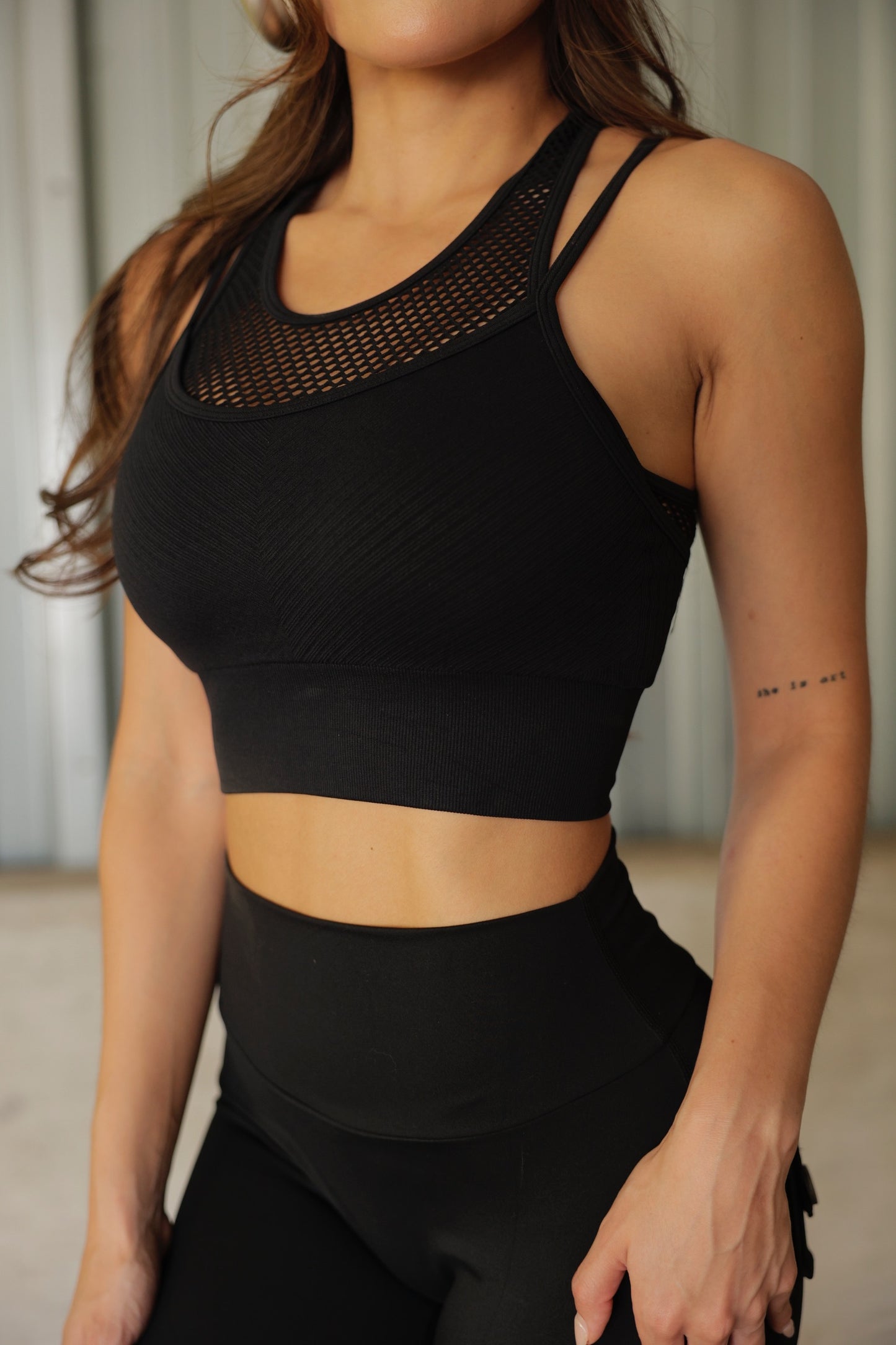 Hollow Sports Bra (Black)