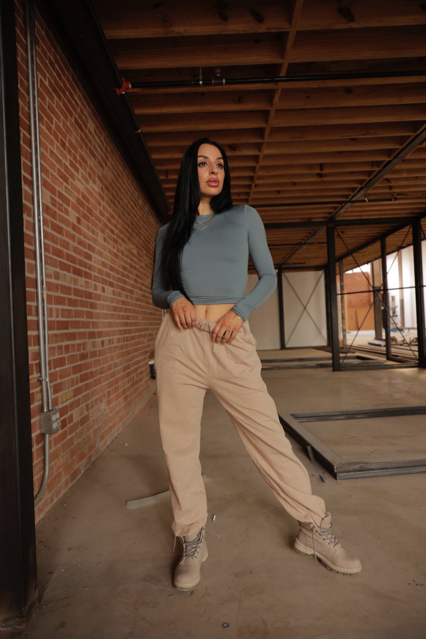 Baddie Baggy Joggers (Tan)