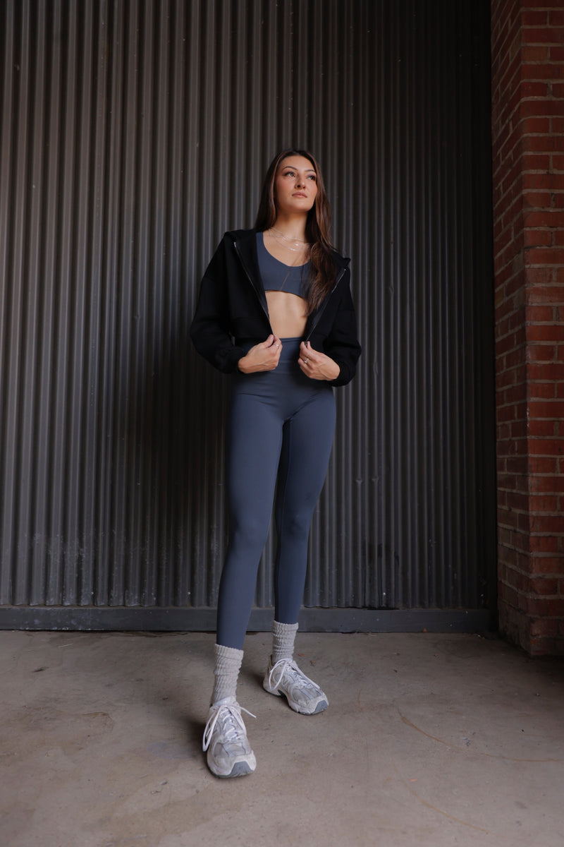 Athletic Crop Jacket (Black)