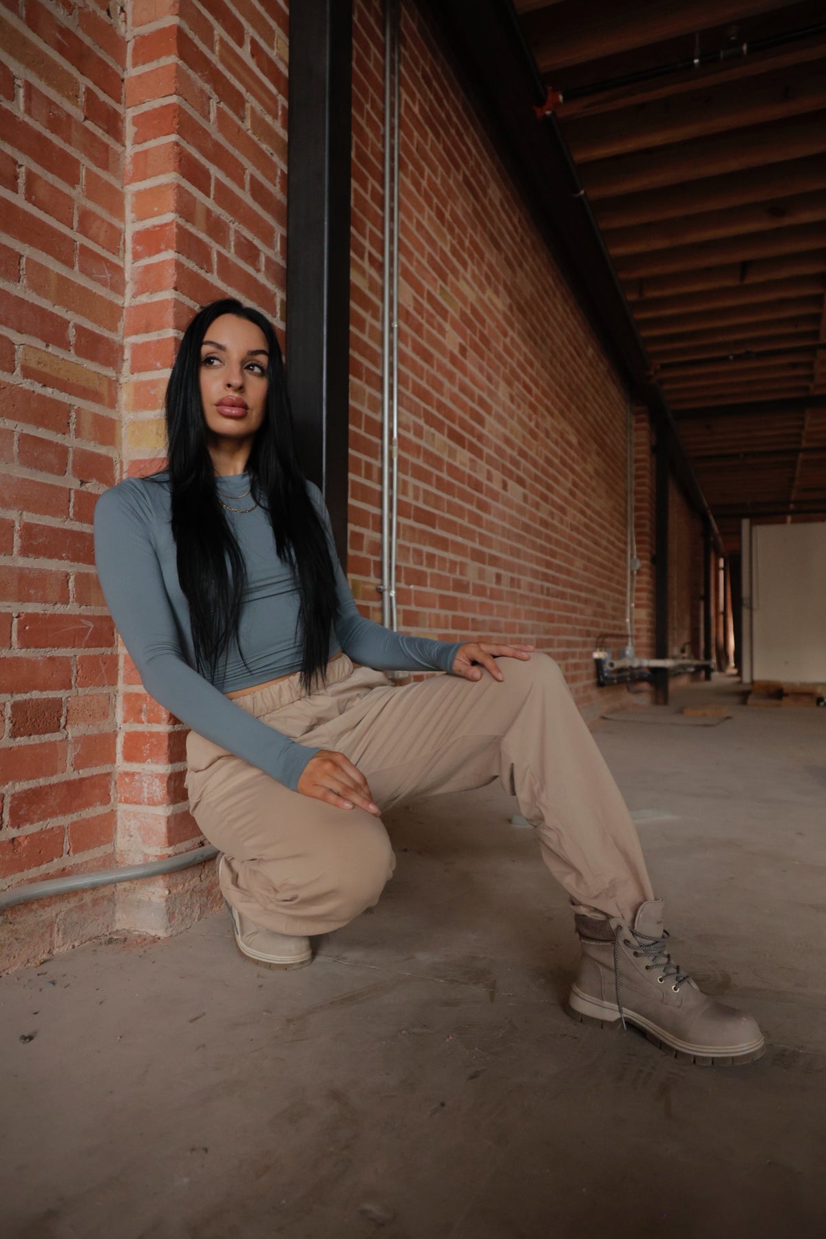 Baddie Baggy Joggers (Tan)