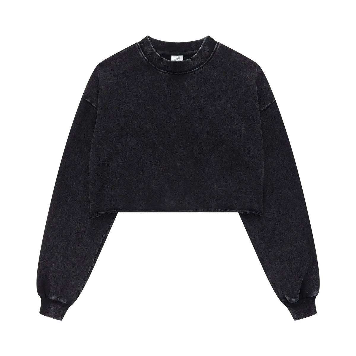 Acid wash cut off sweatshirt (Black)